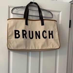 Canvas Tote Bag with 'BRUNCH' Print
